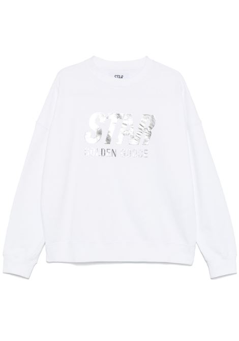 White crew-neck sweatshirt Golden goose - unisex